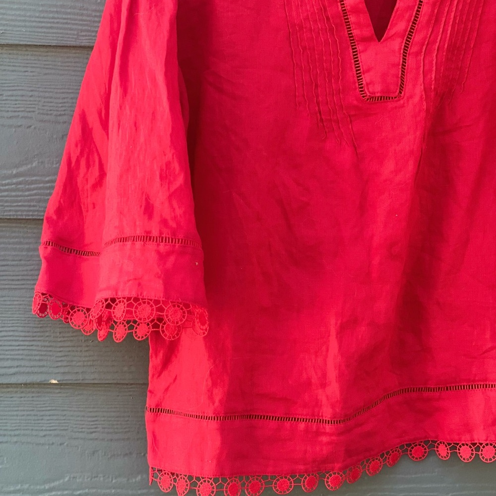 Ralph Lauren Vibrant Red Blouse - Picture 2 of 7